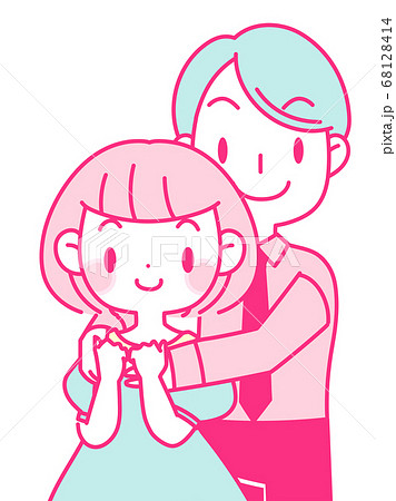 カップルの後ろのビューを一緒に座っている 手描きのベクターデザインイラスト ストックベクター ©miniwide.ss.gmail.com459854740