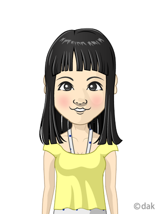 幼い女の子：イラスト無料