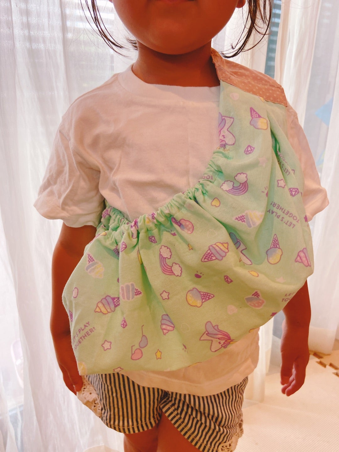 ぬいぐるみ おんぶ紐 抱っこ紐 おままごと ハンドメイド