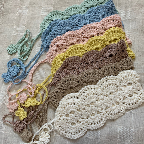 ベビーヘアバンド」のアイデア 8 件ベビーヘアバンド, ヘアバンド 作り方, かぎ針