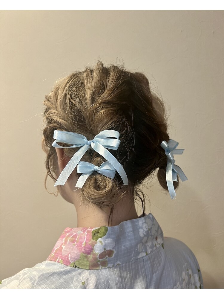 子供向けの浴衣ボブ髪型