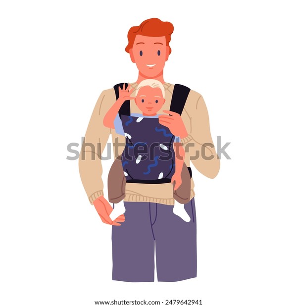 赤ちゃんを抱っこして微笑む母親」のかわいい手書きフリーイラストイラストわくわくBOX