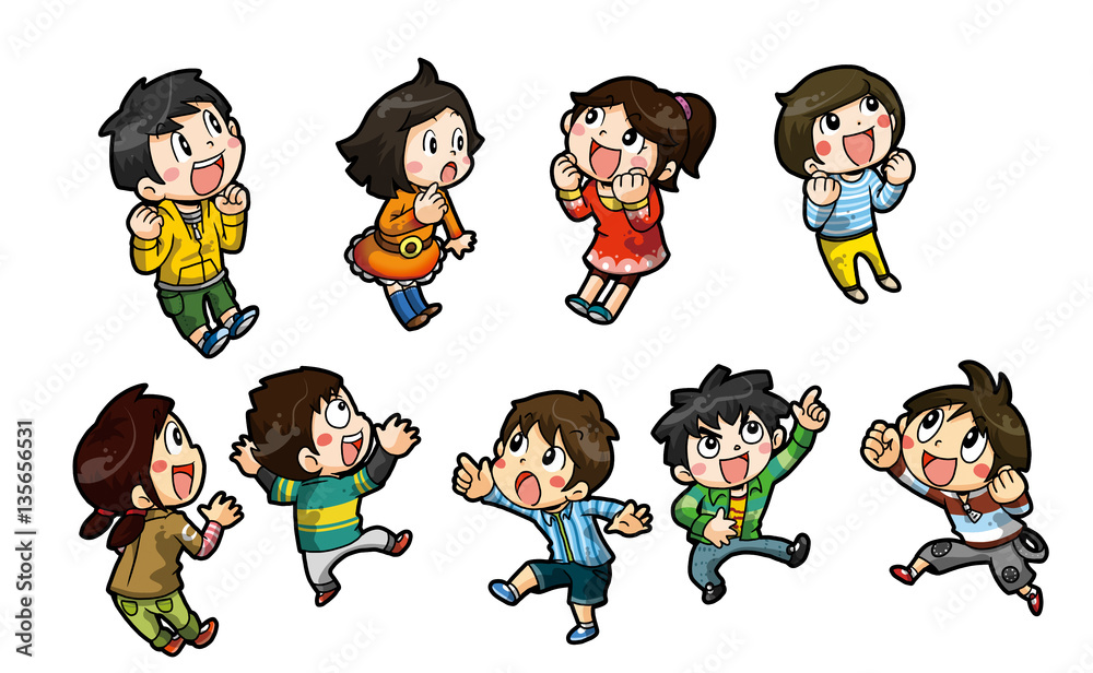 子供のポーズ集 - CLIP STUDIO ASSETS