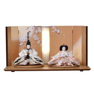 雛人形 初節句 親王飾り「かすみに花丸 小三五親王飾り」女の子 お祝い雛人形祐月本廛茨城県水戸市の人形の祐月