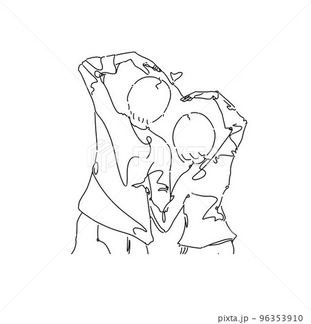 91 件の「イラストポーズ集 二人用 」のアイデアを今すぐ保存描画ベース、スケッチのコツ、イラスト 線画 など