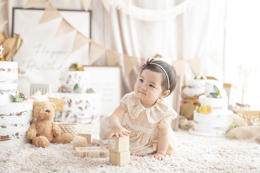 1歳のお誕生日に記念撮影 豊洲店店舗ブログプレシュスタジオ
