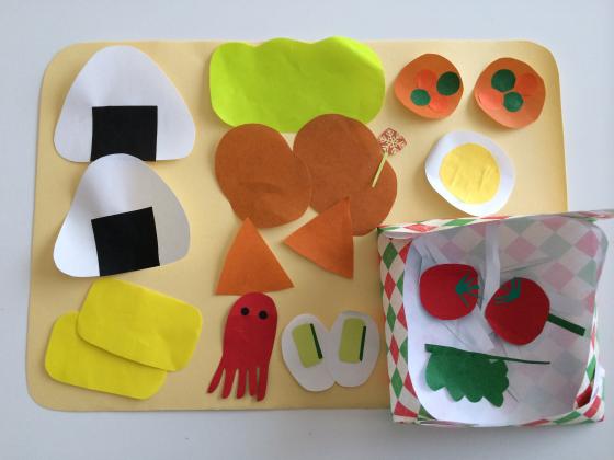 製作アイデアー新聞紙と折り紙で作る手作りおにぎり保育士ワーカ