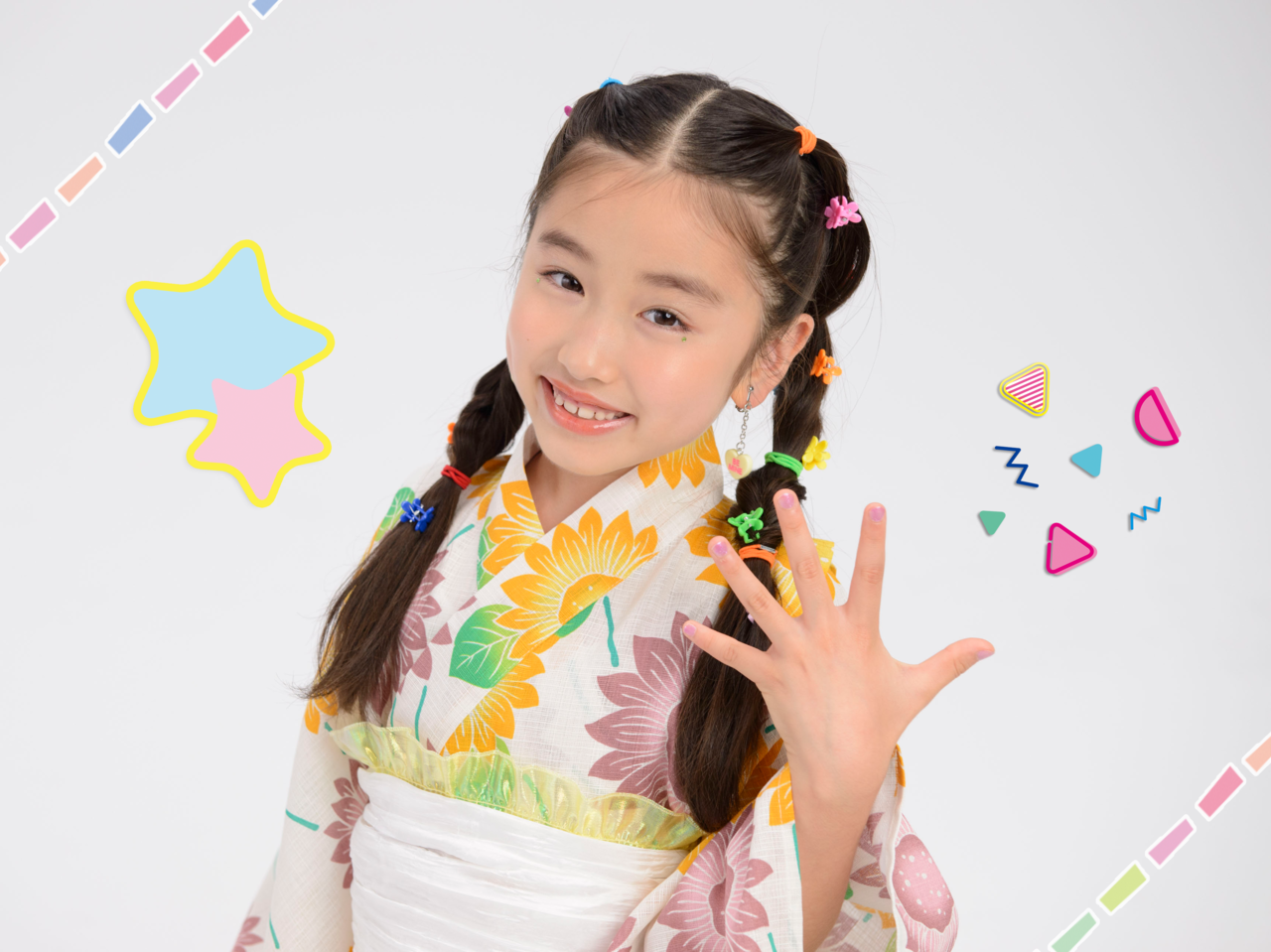 子供浴衣ヘアアレンジ ゴムだけTikTok