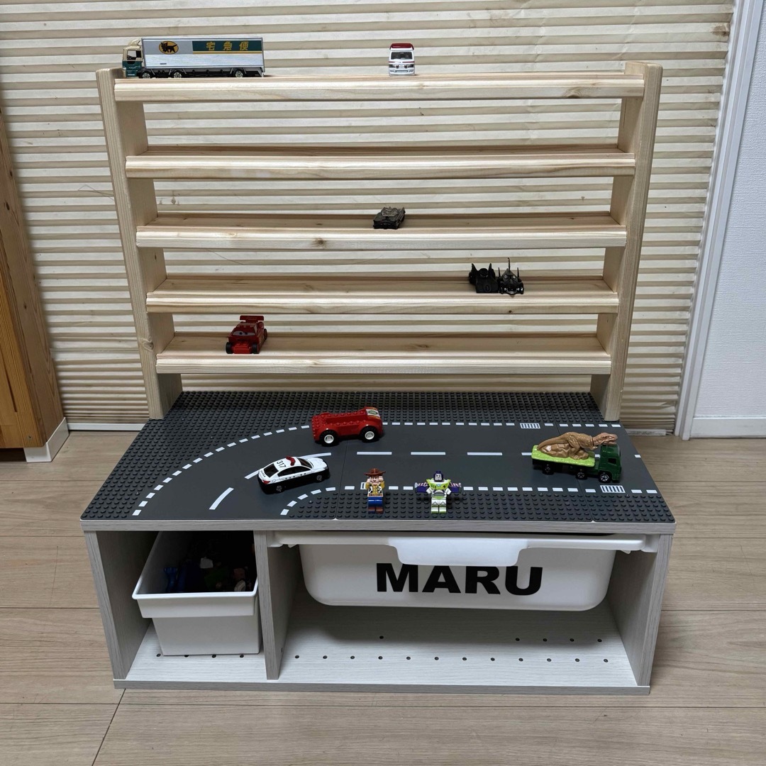 お値下げ トミカ レゴ プレイテーブル おもちゃ収納 トミカ約92台収納可能