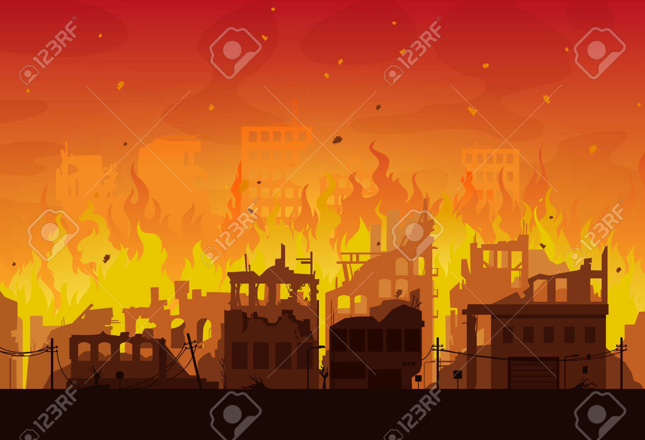 家族を傷つけた燃える家の後ろにロマンスがあります