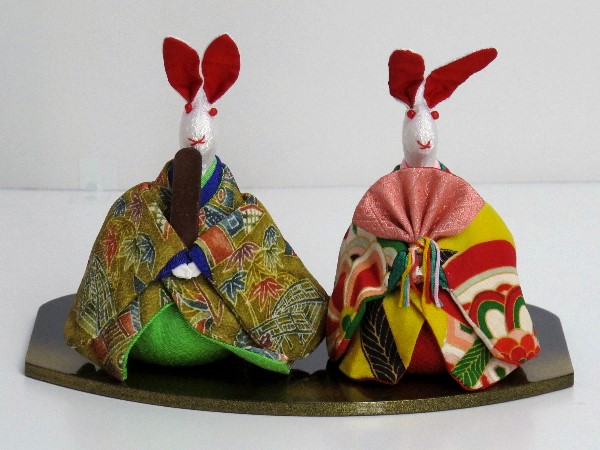 兎雛 雛人形 ハンドメイド かわいいうさぎの雛人形が安い ～広島市の人形問屋十