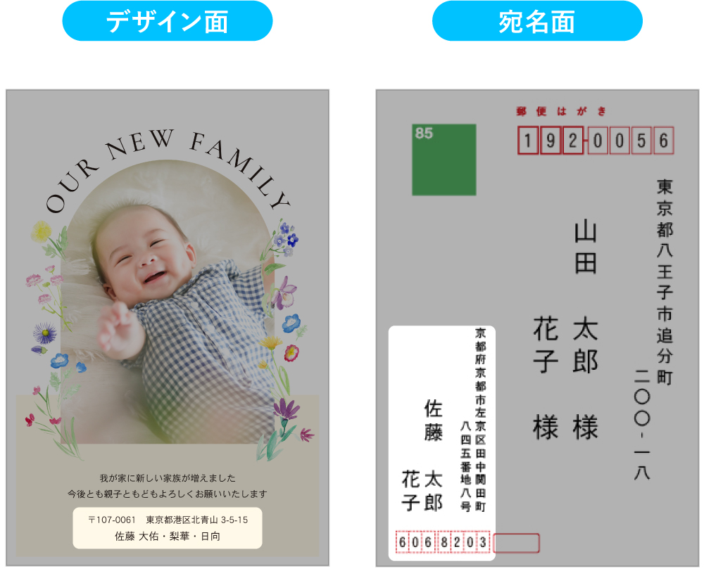 写真年賀状＆出産報告はがきの『アンビエンテ』