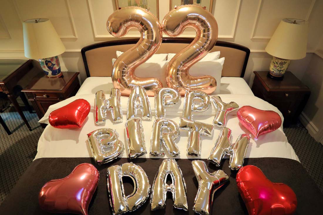 彼氏さん、彼女さんのお誕生日に ♡ バースデーサプライズ♪birthday サプライズ バルーン バルーンサプライズ 柏バルーンクレストホテル柏 decoba