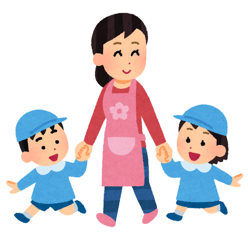 保育カートに乗る子どものイラスト - イラストの里