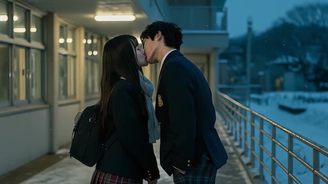 高校を卒業し、春から遠距離になるカップル🌸, ．, 2人が離れる前の、, 最後の濃厚キス 💋, ．,この後、帰りのホームで彼氏の颯太が一人で男泣き 😭, 連続ショートドラマ「ハイティーン・ダイアリー」は, 恋愛のあるあるがいっぱい詰まった、,一話10分のラブストーリー💏, ．, 毎週月曜よる11時から放送中の, ハイティーン・バイブル 本編でチェックしてね📺, ．,