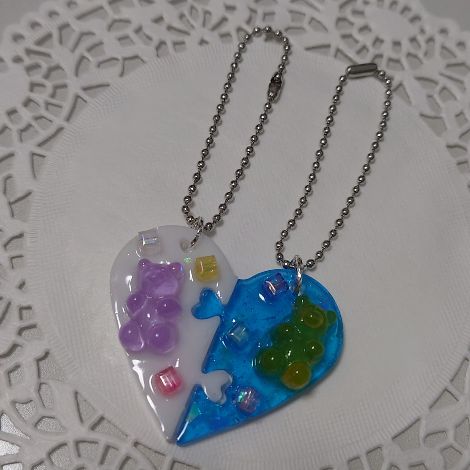 100均の材料でペアキーホルダー作ったよ👭🏻🪡shorts