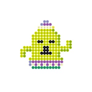 どうぶつの森 ベルはにわのアイロンビーズ図案アイロンビーズ