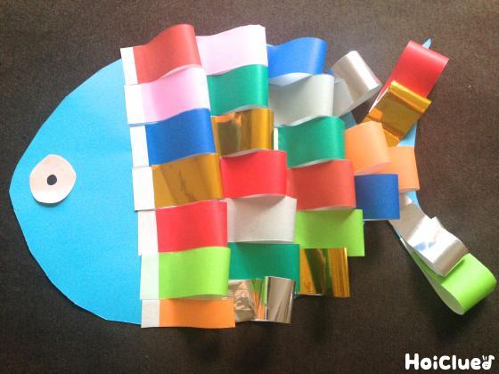 保育園 7月製作・魚アイデア折り紙・ビニール袋・丸シール・クレヨンでかわいい魚を作ろう保育士のお仕事静岡