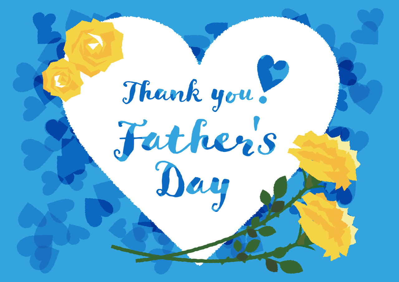 父の日 タイトルロゴ 03：イラスト無料