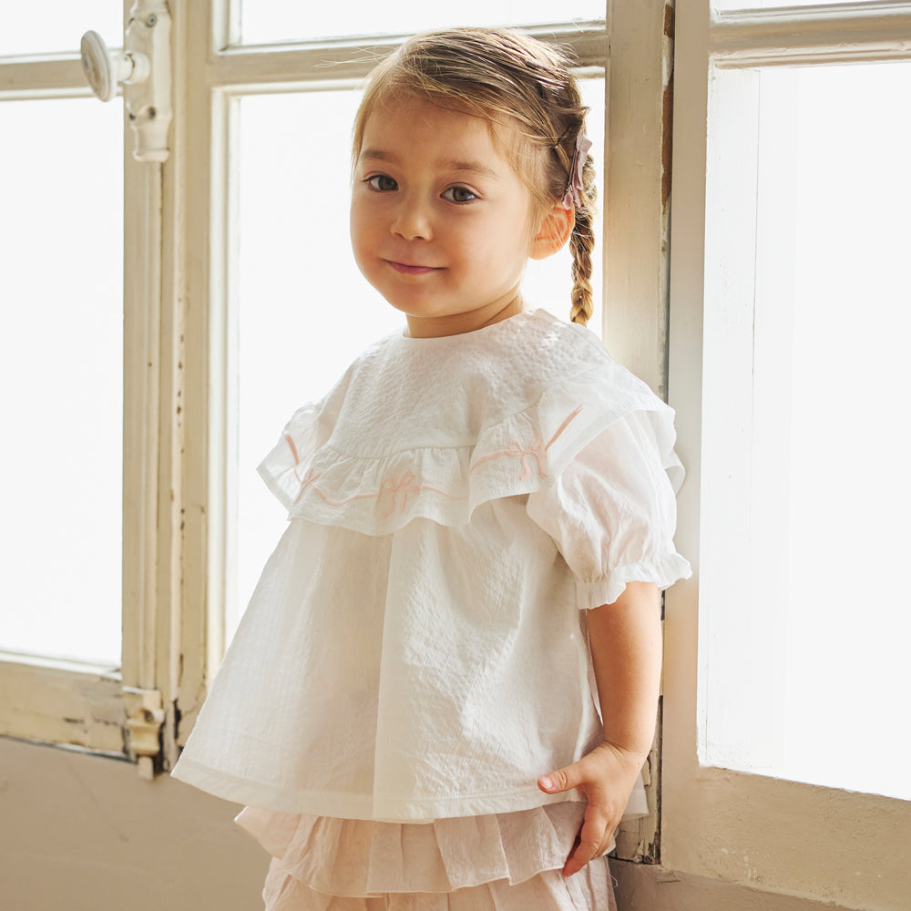 メール便対応女の子 入学式 ブラウス シャツ リボン付 長袖 韓国子供服 キッズ ジュニア フォーマル : ドリーム企画ヤフー店 - 通販 -Yahoo!ショッピング