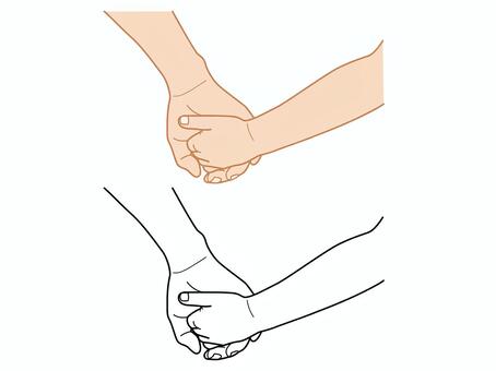 手を繋いで歩く親子イラスト - No: 1592430無料イラスト・フリー素材なら「イラストAC」