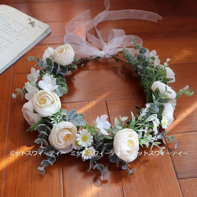 5007 ジュエリー・アクセサリー 花かんむり 花冠 ヘッドドレス レッド 赤 R801 海外挙式 結婚式