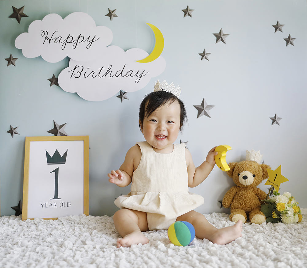 ハローエンジェル 1歳バースデーポスター L判サイズ3枚セット メール便送料無料 バースデーカード 手作り オーダー 写真 1歳 誕生日 一升餅誕生日 メッセージ