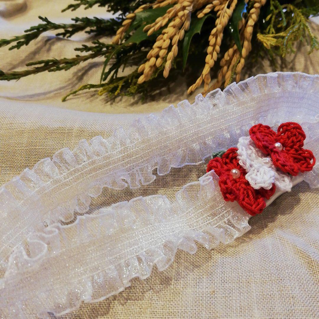 かぎ針編み無料編み図「クロスヘアバンド」かぎ針編みレシピ・無料編み図 Roniqueロニーク