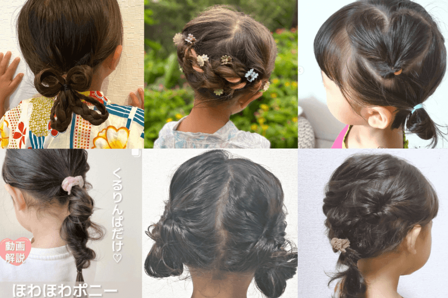 全然崩れないボブお団子🍡, ピンも使わないから登園にもばっちり〜！✌🏻,3歳さんのヘアアレンジヘアアレンジ女の子ヘアキッズヘアアレンジボブアレンジお団子ヘアくるりんぱ