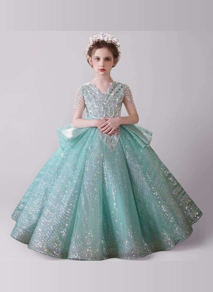 子どもドレス 高級 ロングドレス キッズ ジュニア 子供 ドレス お呼ばれ ピアノ発表会 結婚式 演奏会 七五三 ドレス フォーマルドレスリングガール ドレス ホワイト 白 シャンパン ロング ドレス チュールスカート ワンピース フラワーガール 女の子 お姫様 ドレス 春夏秋冬