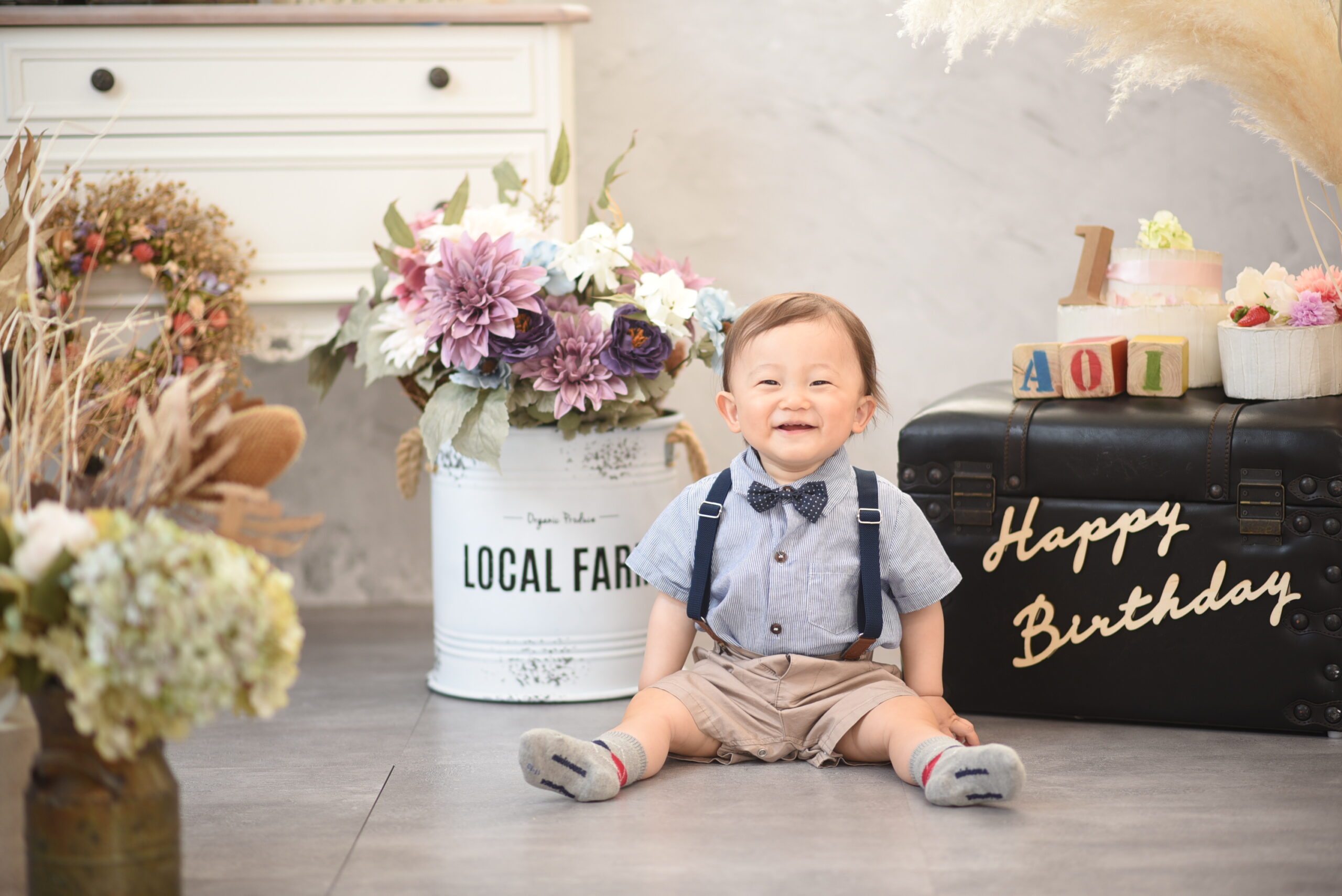 1歳の誕生日 おしゃれな愛知のフォトスタジオで