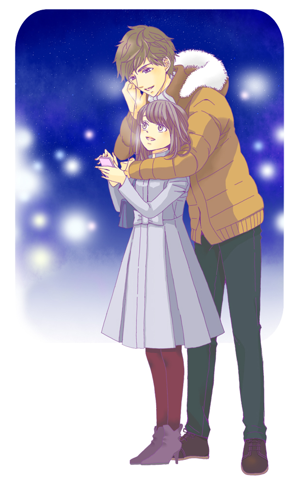 男性を後ろから抱きしめる女性のイラストかわいいフリー素材集 いらすとや