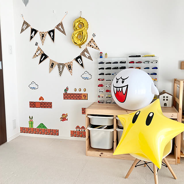 スーパーマリオブラザーズ 誕生日飾りの通販 by k's shopラクマ