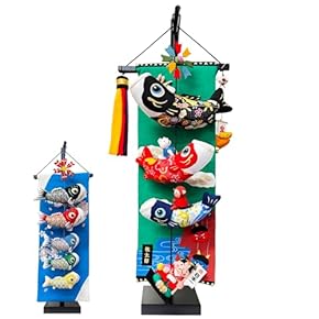 端午の節句手作りキット・福ふくこいのぼり 生地 和柄 和布 ちりめん手芸通販布がたり 吊るし飾り 鯉のぼり 台付き セット タペストリー 旗 室内ちりめん細工 壁掛け 端午の節句 こどもの日５色 桜 台セット