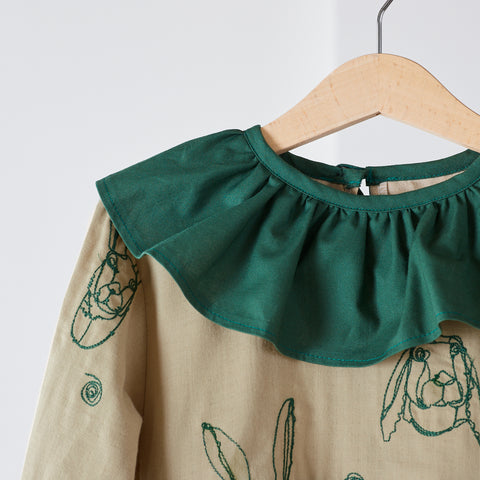 楽天市場 90～120サイズ 型紙＆レシピ のみ販売 簡単 ふんわりお袖 が 可愛い キッズ ワンピース 動画 付き □ ベビー 子供 女の子 洋服綿 コットン リバティ パターン 作り方 生地 布 手作り キット ハンドメイド 手芸 手作り LV3 中級 □ :