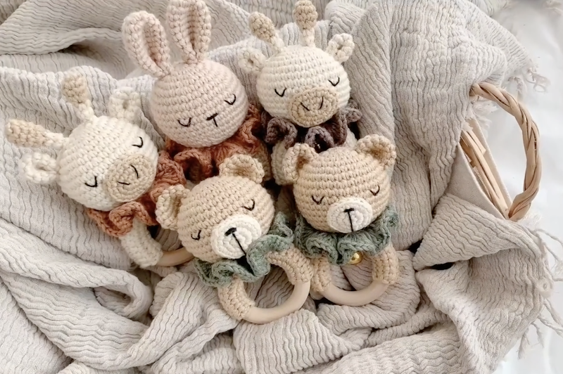 コースレッスン 棒針編みで作る、ベビーニットの編み物講座 ~ baby bonnet & bloomers ~編み物