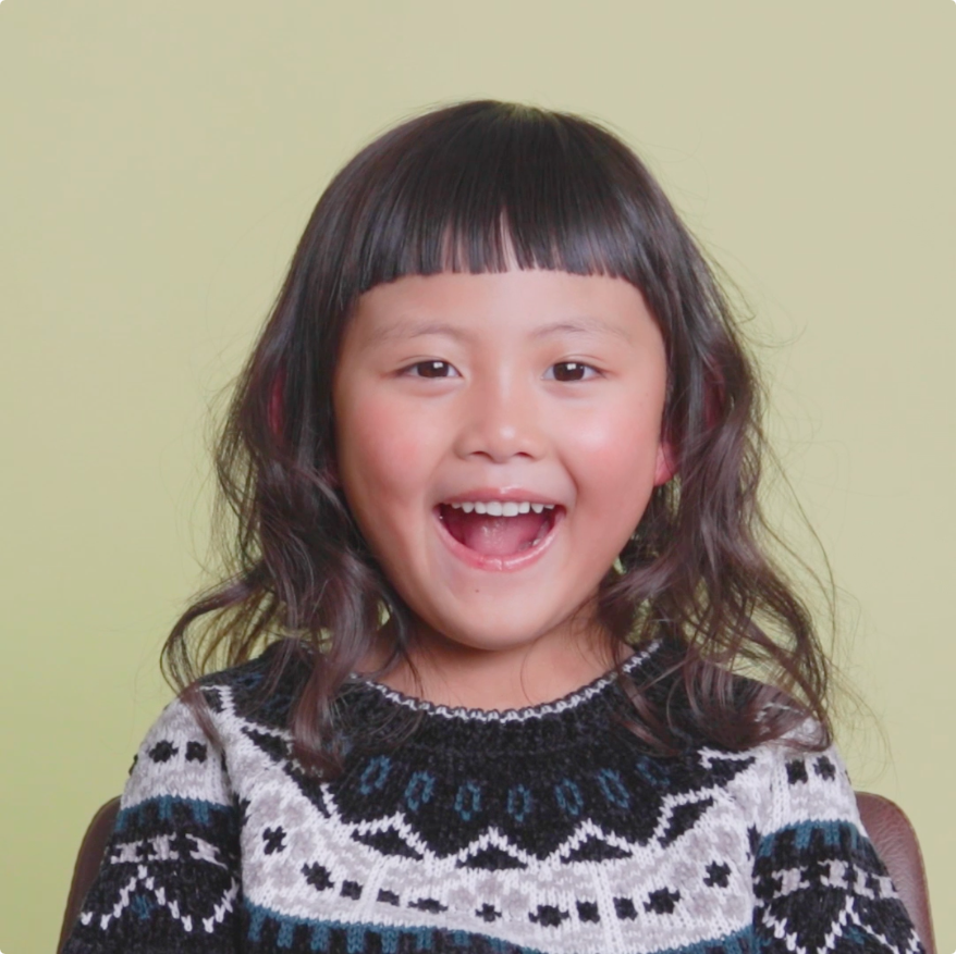 キッズカット オン眉 アシメ 女の子：L123929890ヒマワリ HIMAWARI のヘアスタイルホットペッパービューティ