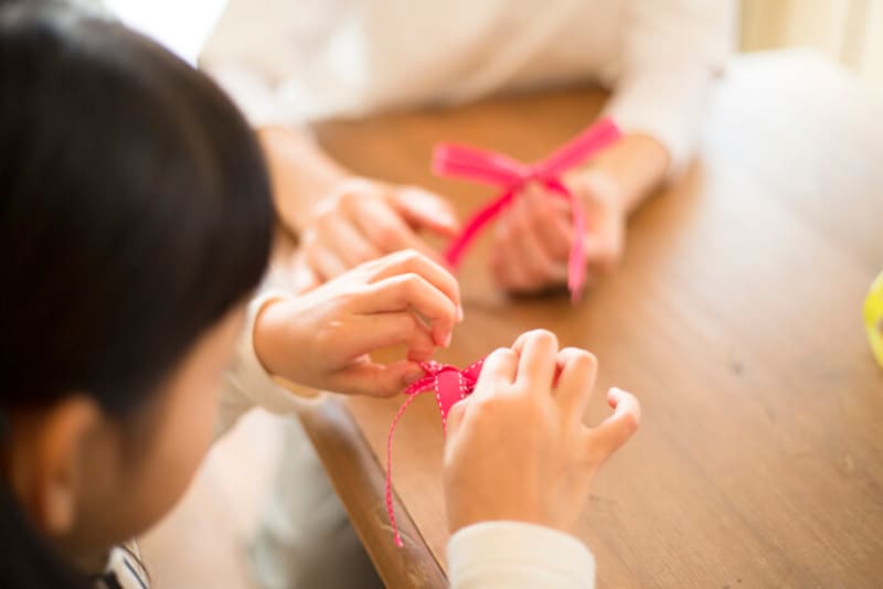 簡単！結ぶだけ！布ひもを使ったリボンヘアゴムの作り方 ２種nunocoto fabric