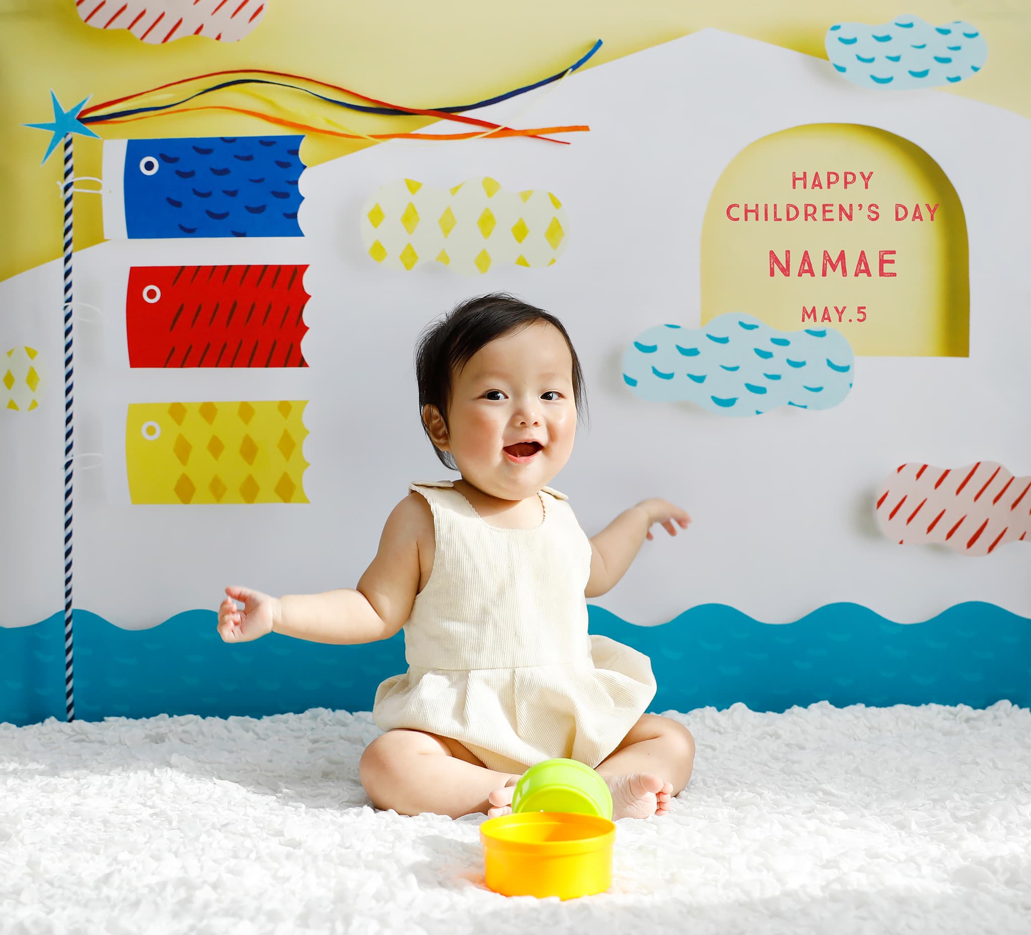 こどもの日は自宅で「かわいい写真」を。1枚貼るだけ。スタジオ級フォトがスマホでも