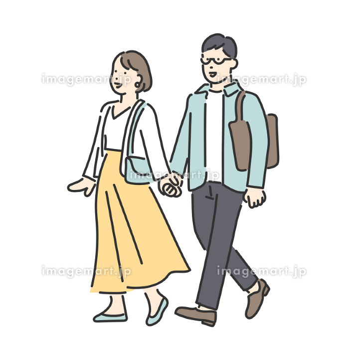 手をつなぐ、愛、一体感のコンセプト。愛と優しさのイラストを感じて散歩中にお互いを保持しているカップルの手のクローズアップのイラスト素材・ベクターImage 162196210