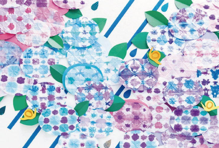 アジサイの壁面飾り 紫陽花 6月壁面 保育 幼稚園 高齢者施設 デイサービス 掲示板 紫陽花 梅雨 雑貨・その他 眞月 通販9562037Creema クリーマ