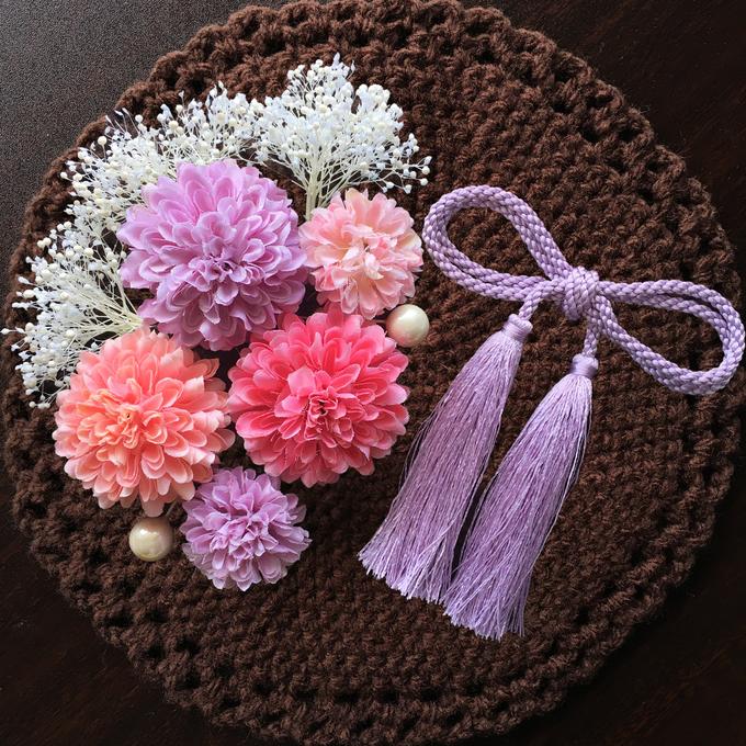 生徒さんの作品 可愛い😍つまみ細工つまみ細工髪飾りつまみ細工髪飾り七五三 つまみ細工髪飾りオーダー髪飾り髪飾りハンドメイド髪飾りオーダー髪飾り手作り髪飾り和装七五三 七五三着画七草七草髪飾りつまみ細工髪飾りつまみ細工髪飾り