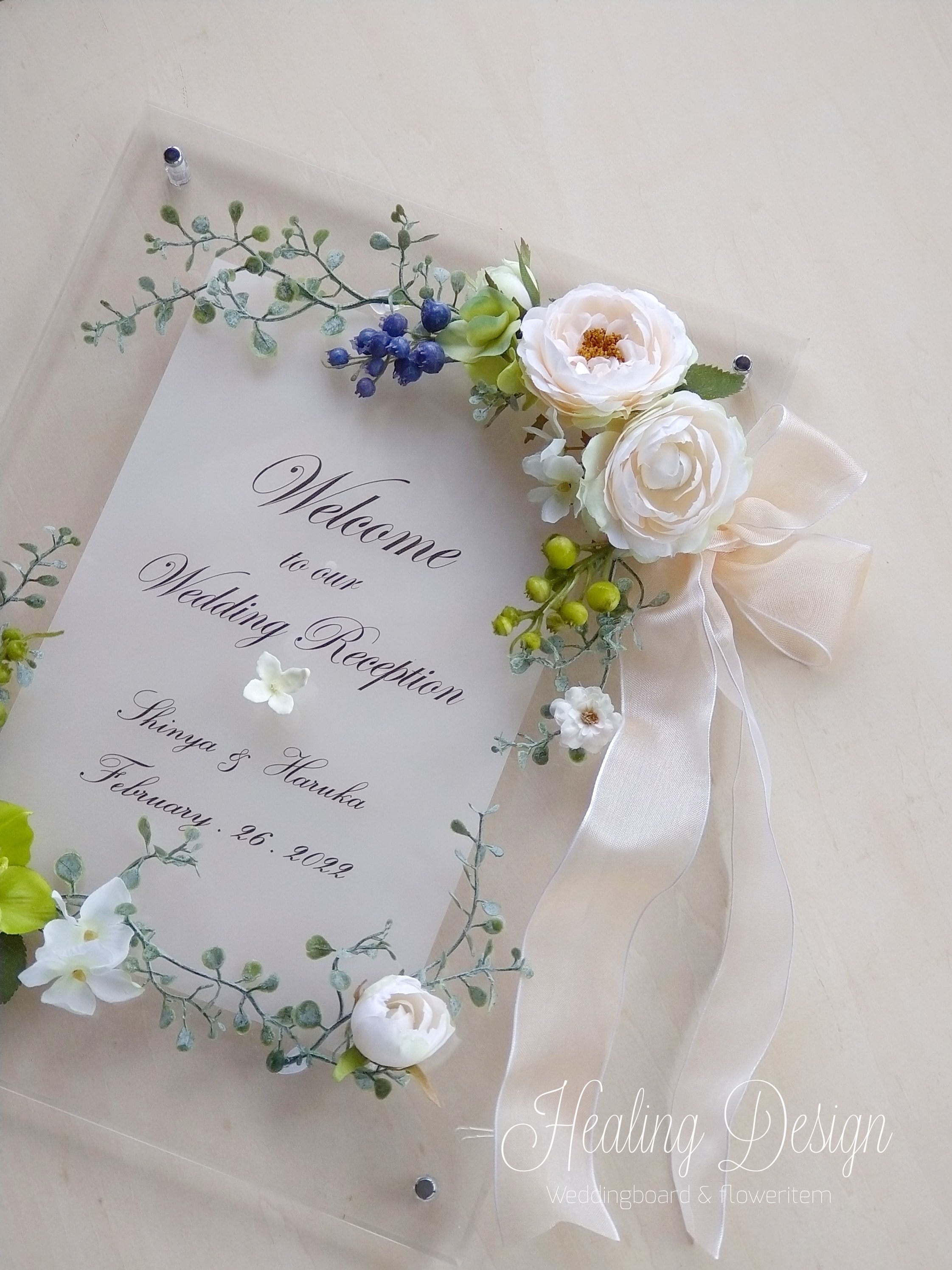 ウェルカムボードribbon結婚式 1HAPILY powered by BASE