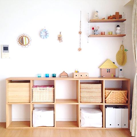 我が家のおもちゃ収納は無印良品で統一した自立を促すモンテ風れんしの部屋