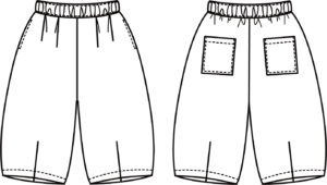 型紙なしソーイング パンツ 子ども 作り方 大人服&子ども服クロバー株式会社