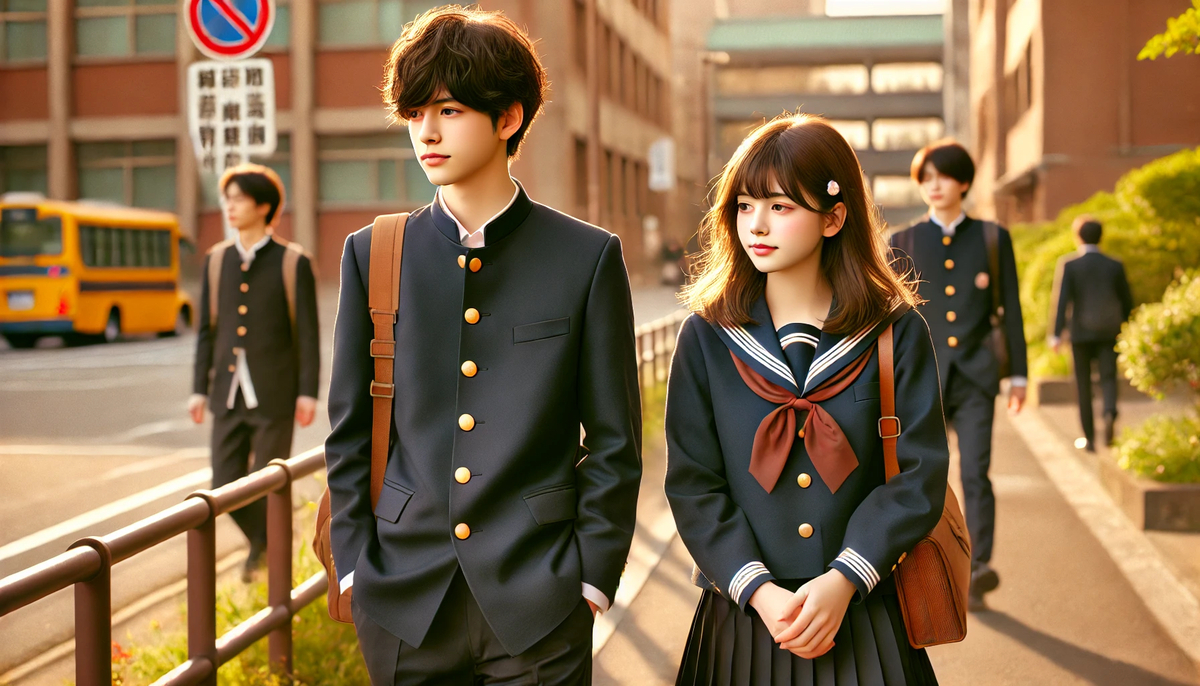 帰宅する高校生カップル 写真素材6702337- フォトライブラリ