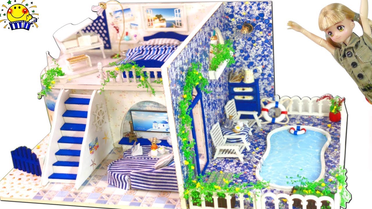 ダンボールで手作りリカちゃんハウスみに*ぽっけ-リカちゃんとブライスとハンドメイド