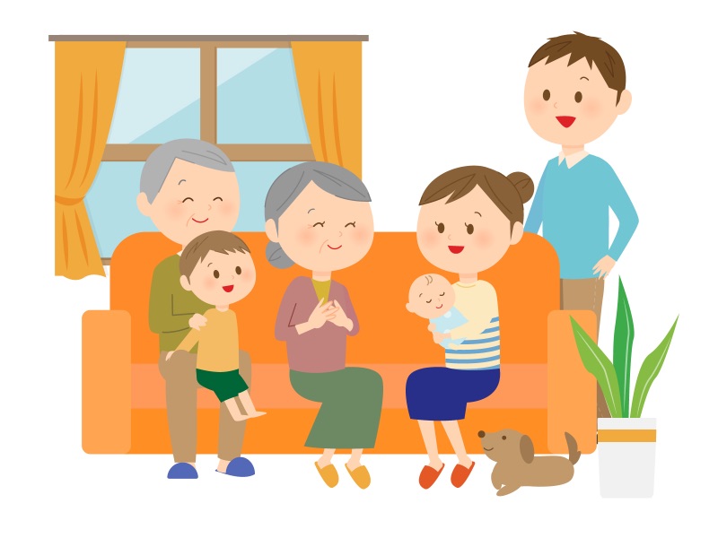 家族の無料イラストフリーイラスト素材集 ジャパクリップ