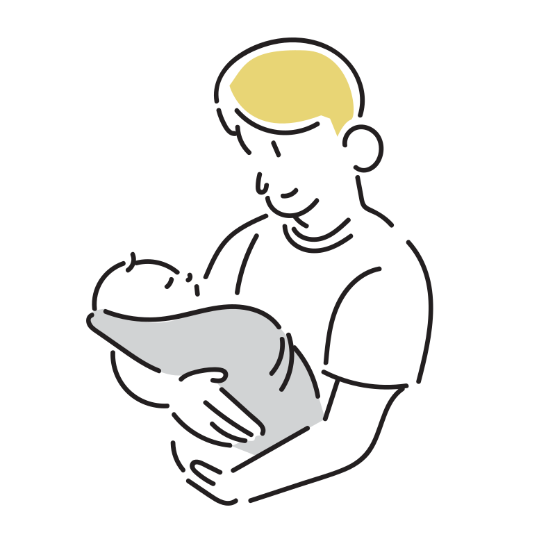 普段着の若いお父さんのイラスト - 無料イラストのIMT 商用OK、加工OK