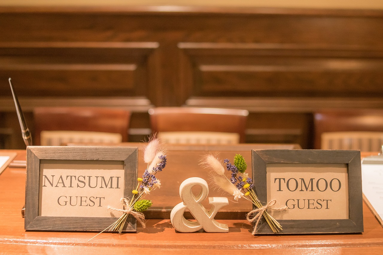 受付の飾りは超重要！センスが光るデコレーションわたしたちの結婚式